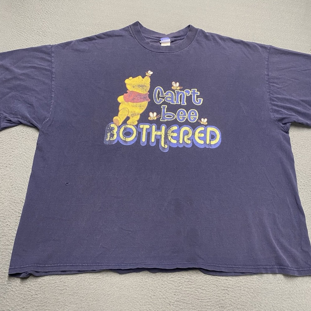 Disney Shirt Mens 3XL Blue Can't Bee Bothered Winnie The Pooh Graphic Tee